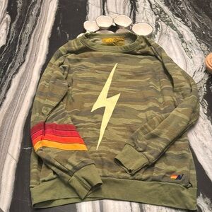 Aviator Nation camo crewneck sweatshirt